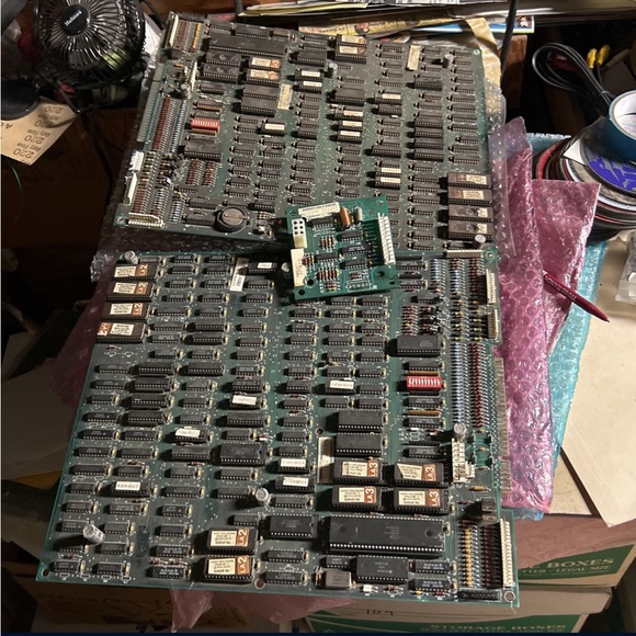 Lot Of 2 Tri Sports W 1/0 arcade Video Game PCB Boards CL - Picture 1 of 7